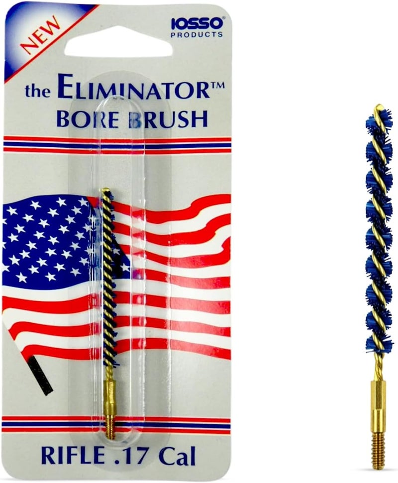Iosso Premium Bore Brush – Blue Synthetic Fiber – Durable, Long-Lasting Tool for Gun Maintenance – Made in USA Bore Cleaning Brush (.17 Cal Rifle BORE Brush) - Image 1